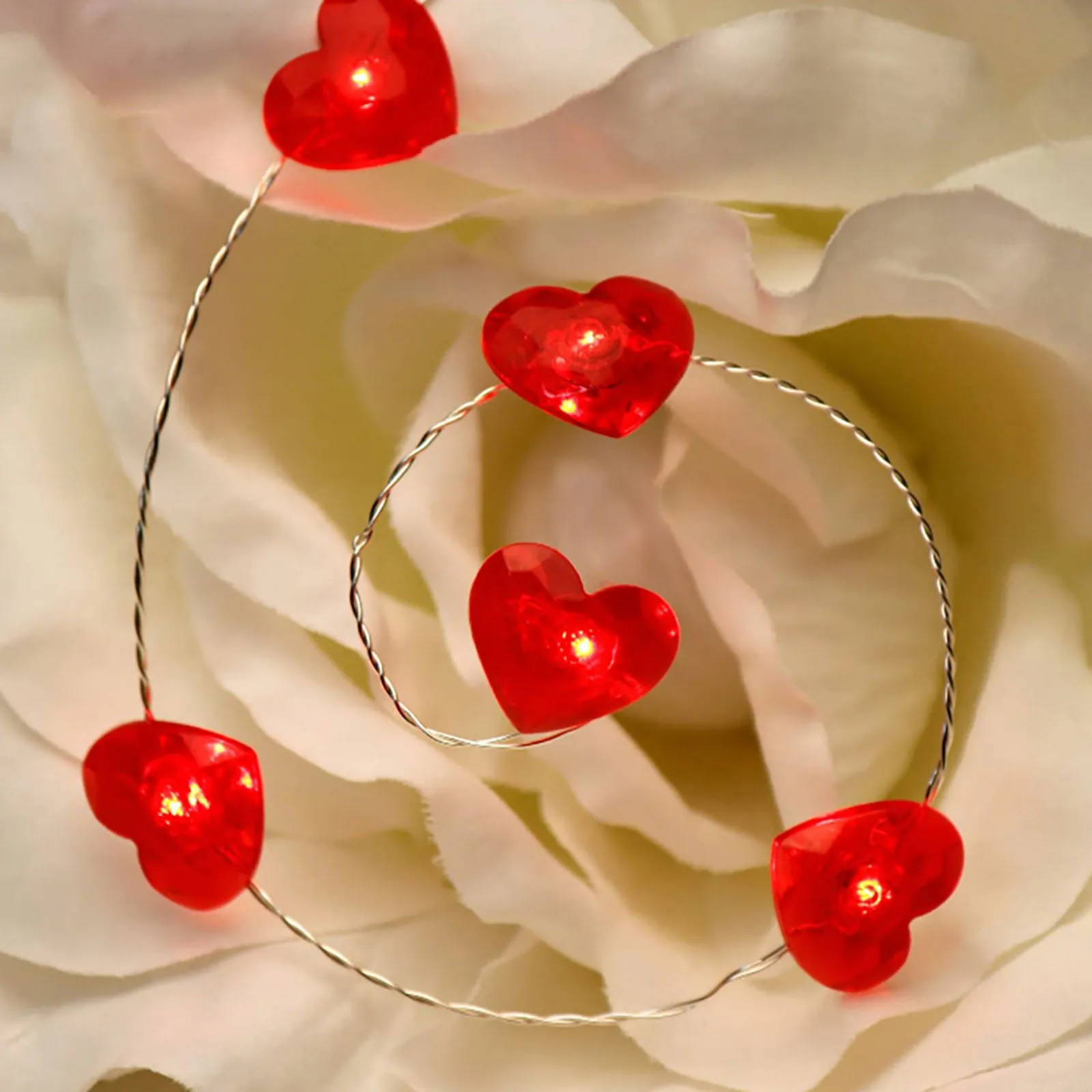 

LED Heart Shaped Copper Wire String Lights Valentine's Day Decoration