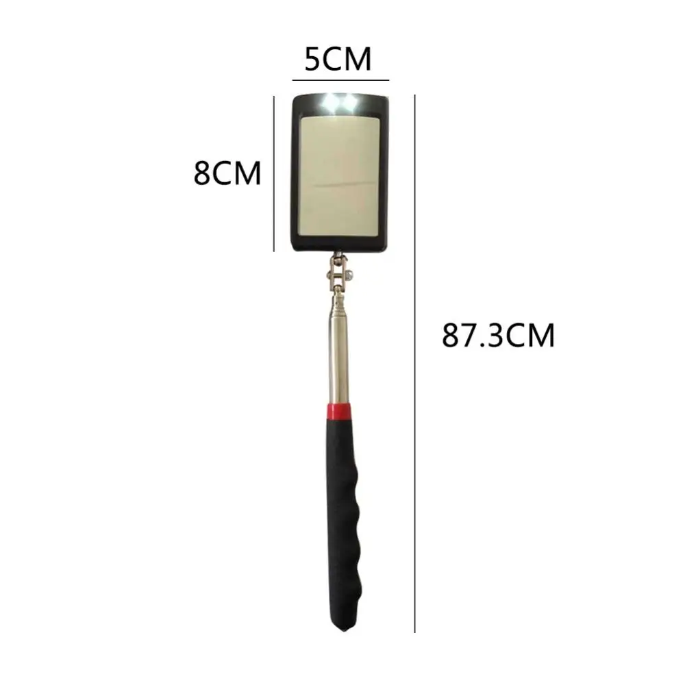 

80% Hot Sale Car Auto Bottom Repair Angle Adjustable Telescopic Inspection Mirror LED Light