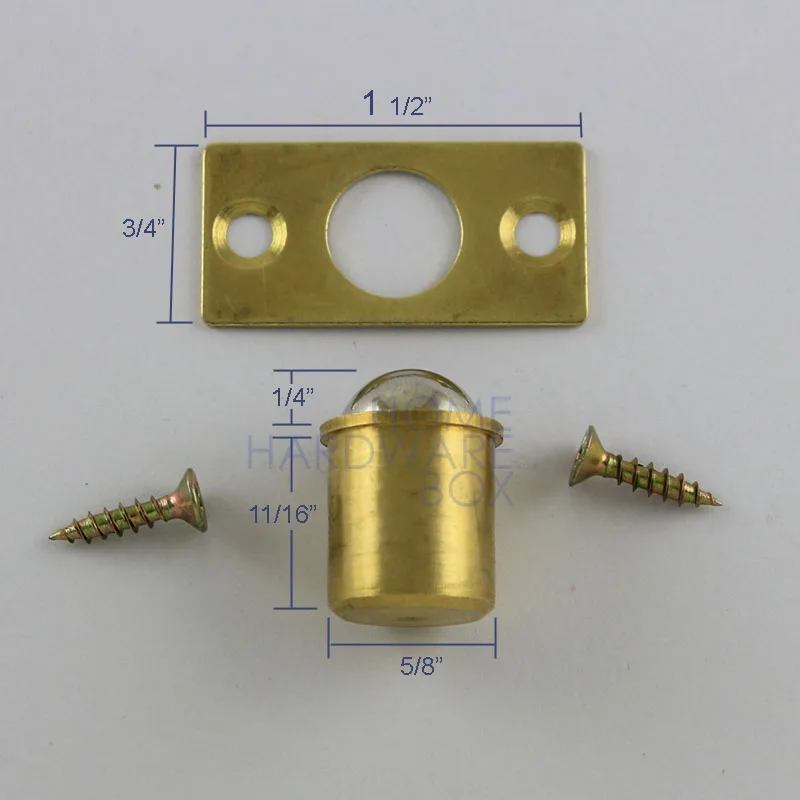 Шариковый ролик 16 мм фрикционная защелка с пластиной из латуни|door catch|door cabinetdoor plate