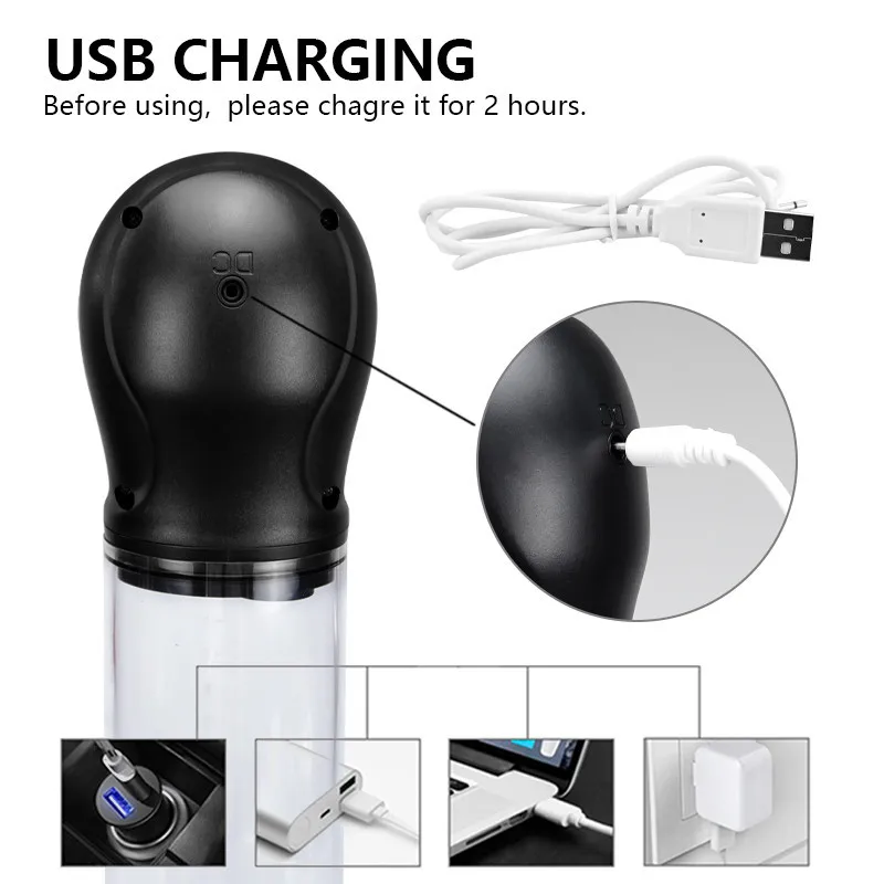 Электрический пенис насос секс-игрушки для мужчин вакуумный пениса USB