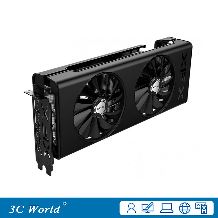 Графическая карта XFX RX5700 8G GDDR6 128 бит HDMI DisplayPort 2304SPS настольная игра графическая