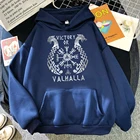 2021 осенне-зимний пуловер, Флисовая теплая уличная одежда, повседневная толстовка с капюшоном, мужские толстовки с изображением легенды викингов, толстовка Valhalla Odin, мужская Толстовка