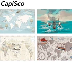 Capisco путешествия пилот фон горячий воздух воздушный шар, хороший подарок на день рождения, вечерние фон для фотосъемки студийный реквизит