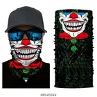 Бесшовная бандана призрак шеи гетры клоун Балаклава из дышащей ткани мотоцикл половина маска Buff байкерские трубка повязка на голову, Для мужчин Для женщин Для мужчин