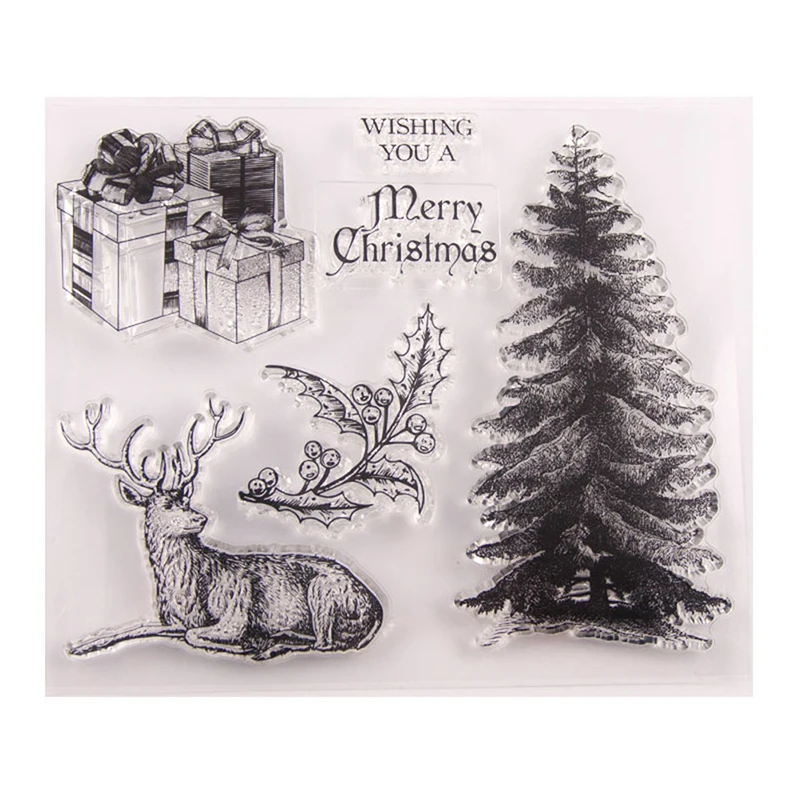 Рождественская елка Подарочная коробка Прозрачная силиконовая декоративная