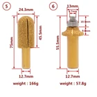 Алмазные фрезы с вакуумной пайкой, хвостовик 12 дюйма, 1 шт.