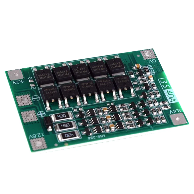 3S 40A Bms 11 1 V 12 6 18650 литиевая батарея защитная доска с сбалансированной версией для