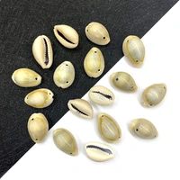 natural conch pendant double hole shell beads diy handmade home decoration wind chime jewelry accessories 20pcs size 15 25mm