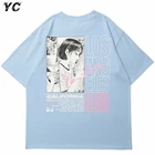 Футболка мужская Anme, в стиле хип-хоп, с надписью, с коротким рукавом, летняя, в стиле Харадзюку, 2021