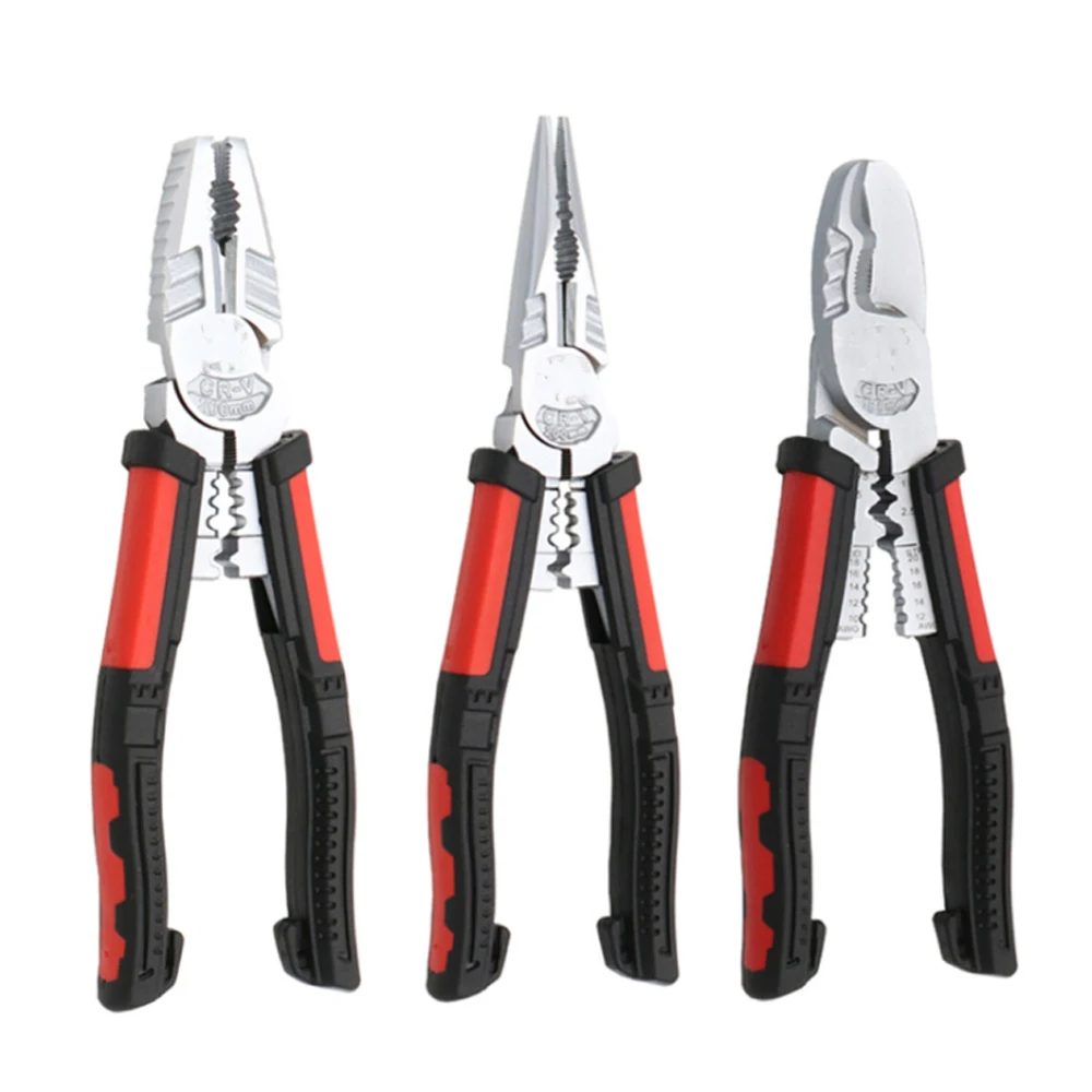 

7 in 1 Multitool Pliers Terminal Crimping Tool Wire Stripper Cable Cutter Crimper Crimp Plier Long Nose Pliers for Electrician