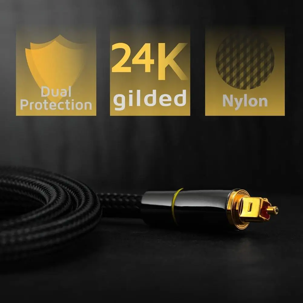 

1m HIFI 5.1 Digital SPDIF Fiber Toslink Optical Audio Cable For TV Box PS4 Speaker Wire Soundbar Amplifier Subwoofer