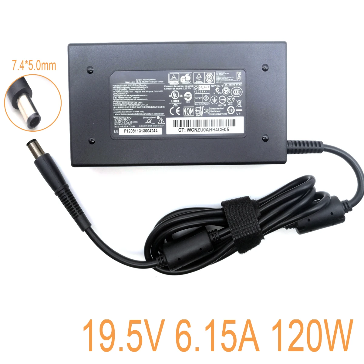 

19.5V 6.15A 120W 7.4*5.0mm Laptop AC Adapter for HP ENVY DV4-5311TX 644699-001 644699-003 ADP-120MH D HSTNN-DA25 801637-001