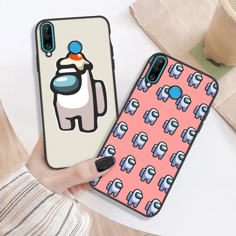 

Among us Cartoon Case For Huawei P20 Lite 2019 Case Silicone Painted On Huawei P20 Pro Plus Nava 5i P20plus Black TPU Back Cover
