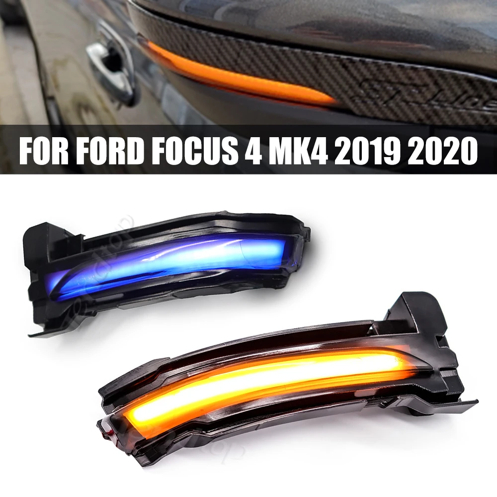 

Для Ford Focus 4 MK4 2019 2020 поворотник крыло Зеркало заднего вида Индикатор мигалка светильник боковой фонарь-повторитель автомобильные аксессуар...