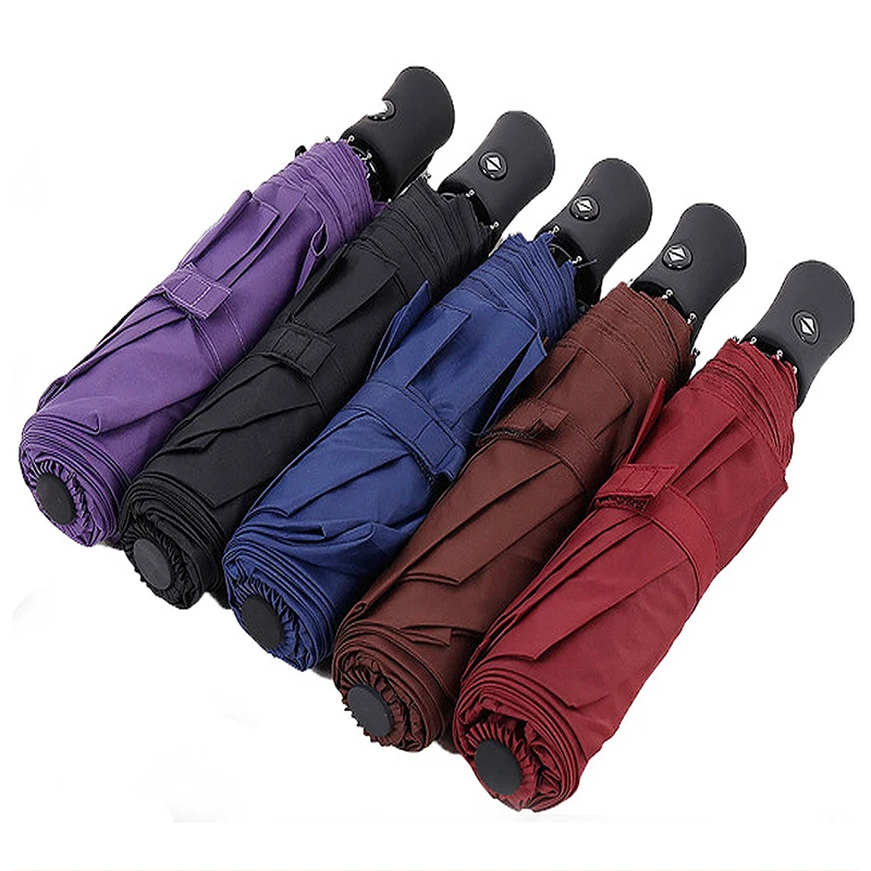 

Creative automatic folding umbrella 30% eight bones business men and women enhanced windproof umbrellas free shipping sale 3