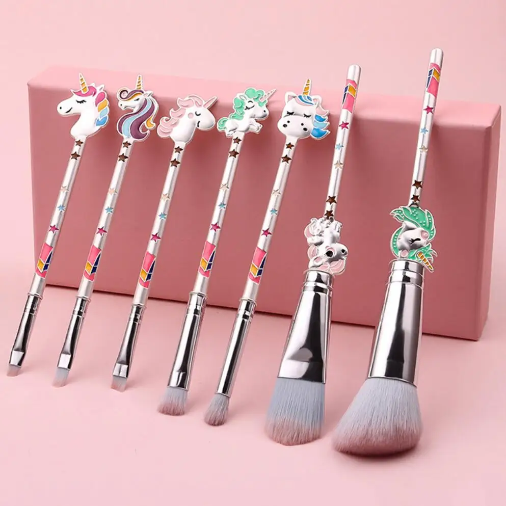 Кисть для макияжа в виде единорога свободная пудра кисть теней на веки набор