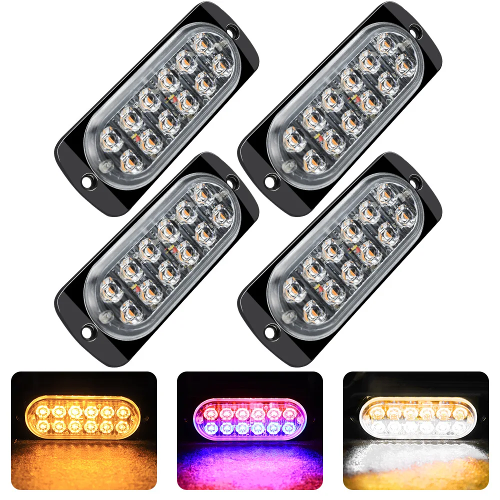 

Hot style 12LED Thin Flash 12-24V Body Side Warning Light Truck/van Side Light Taillight