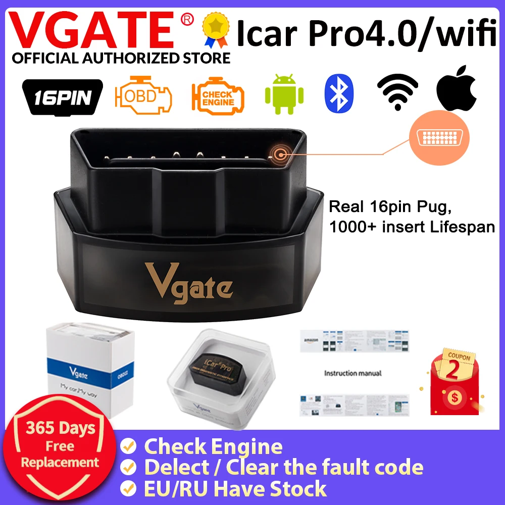 Vgate vlinker MC iCar Pro Bluetooth 4 0/WIFI OBD2 сканер для Android/IOS as icar2 ELM327 автоматический считыватель