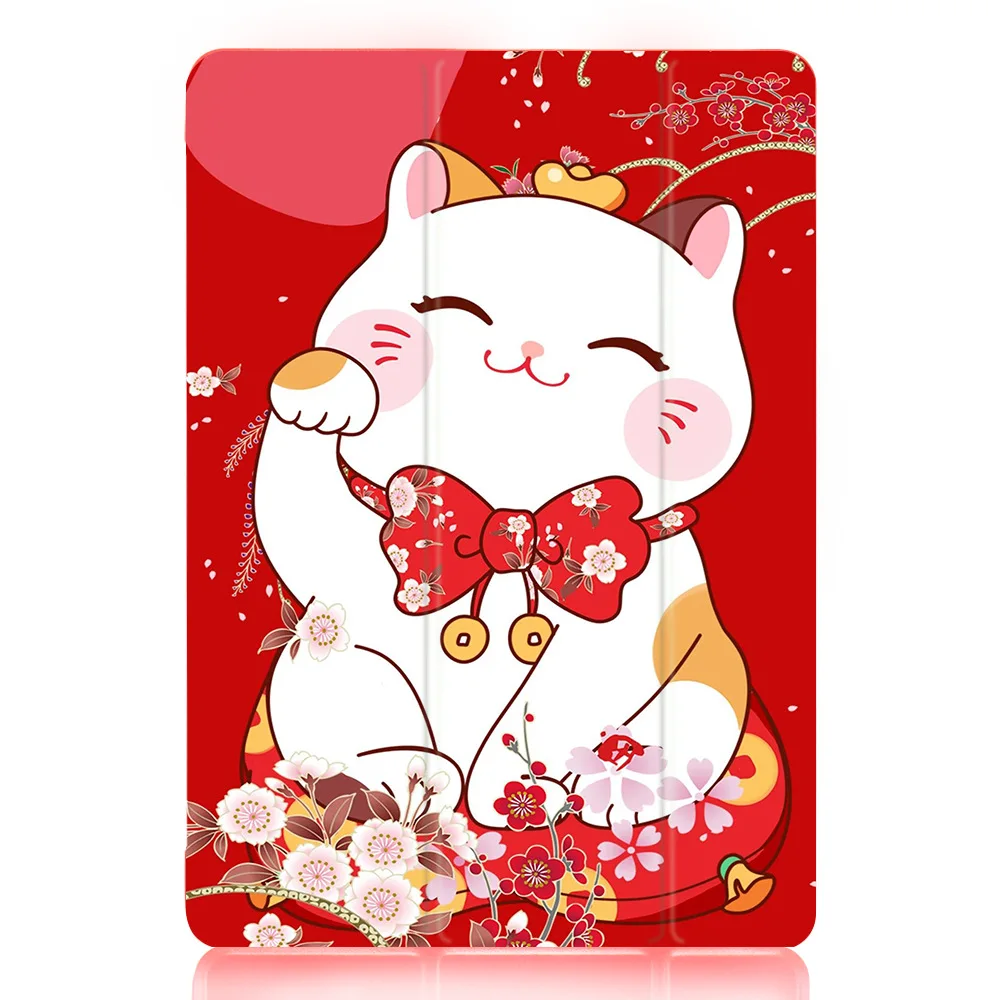 

Складной защитный чехол с изображением японского кота на удачу, для Apple Ipad Pro 12,9 дюйма, 2, 3 чехла для Ipad Pro 2018, 12,9 дюйма, задняя крышка