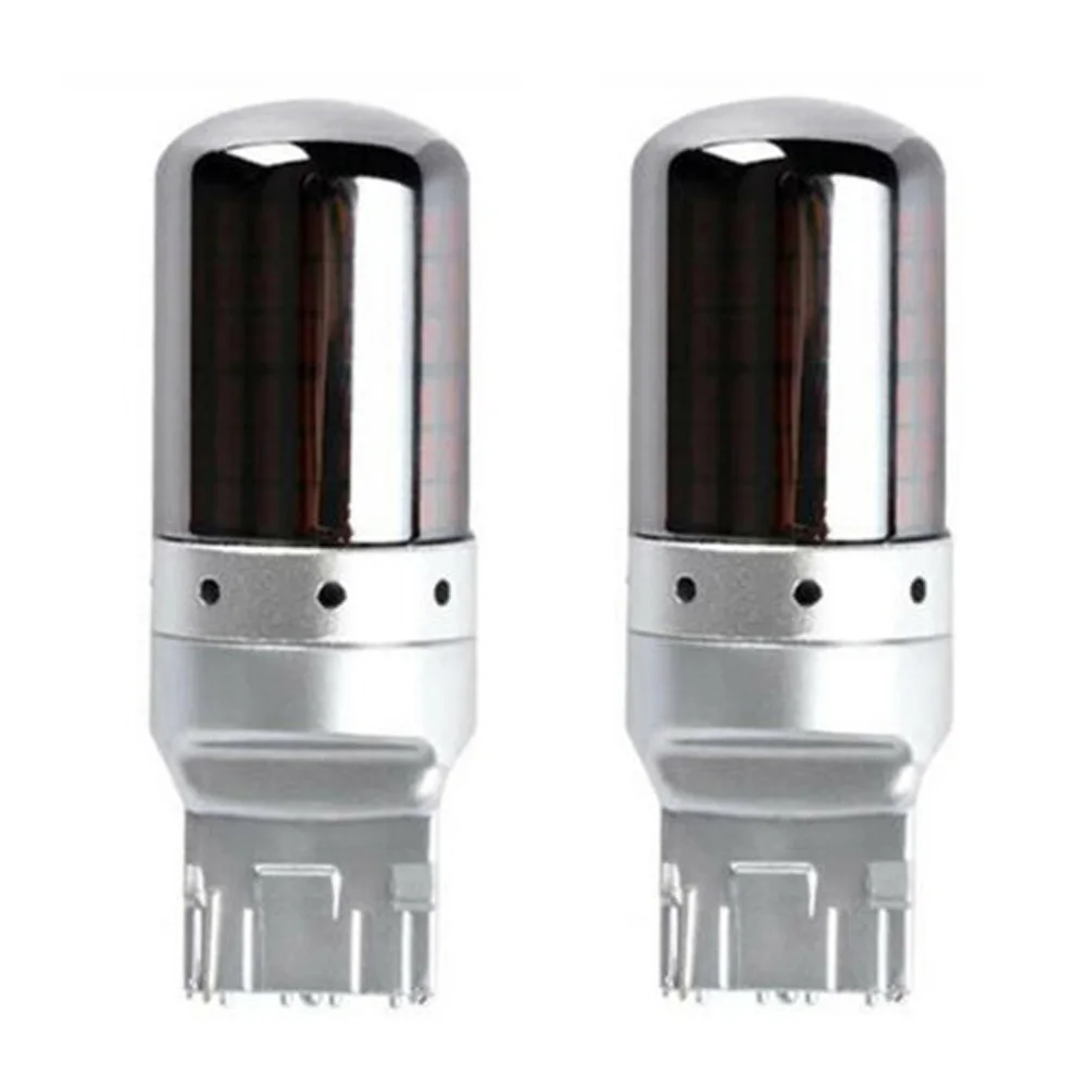 

2Pcs Turn Signal Light 12V DC Chrome silver Lamp Bulbs Replacement 1000LM