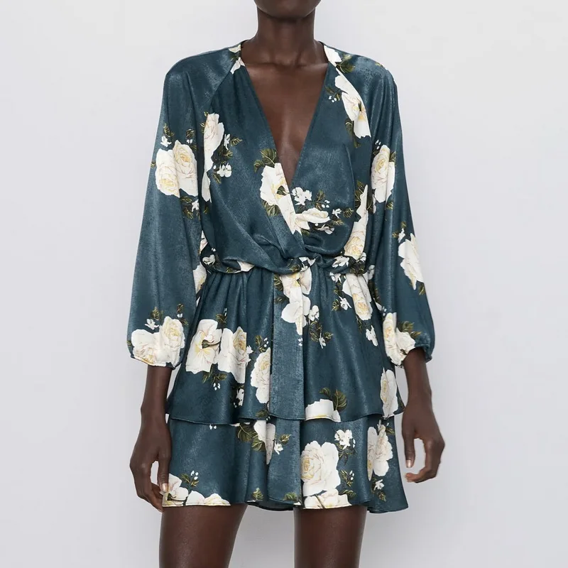 Винтажное женское Цветочное платье Весна 2020 Новая мода принты современные