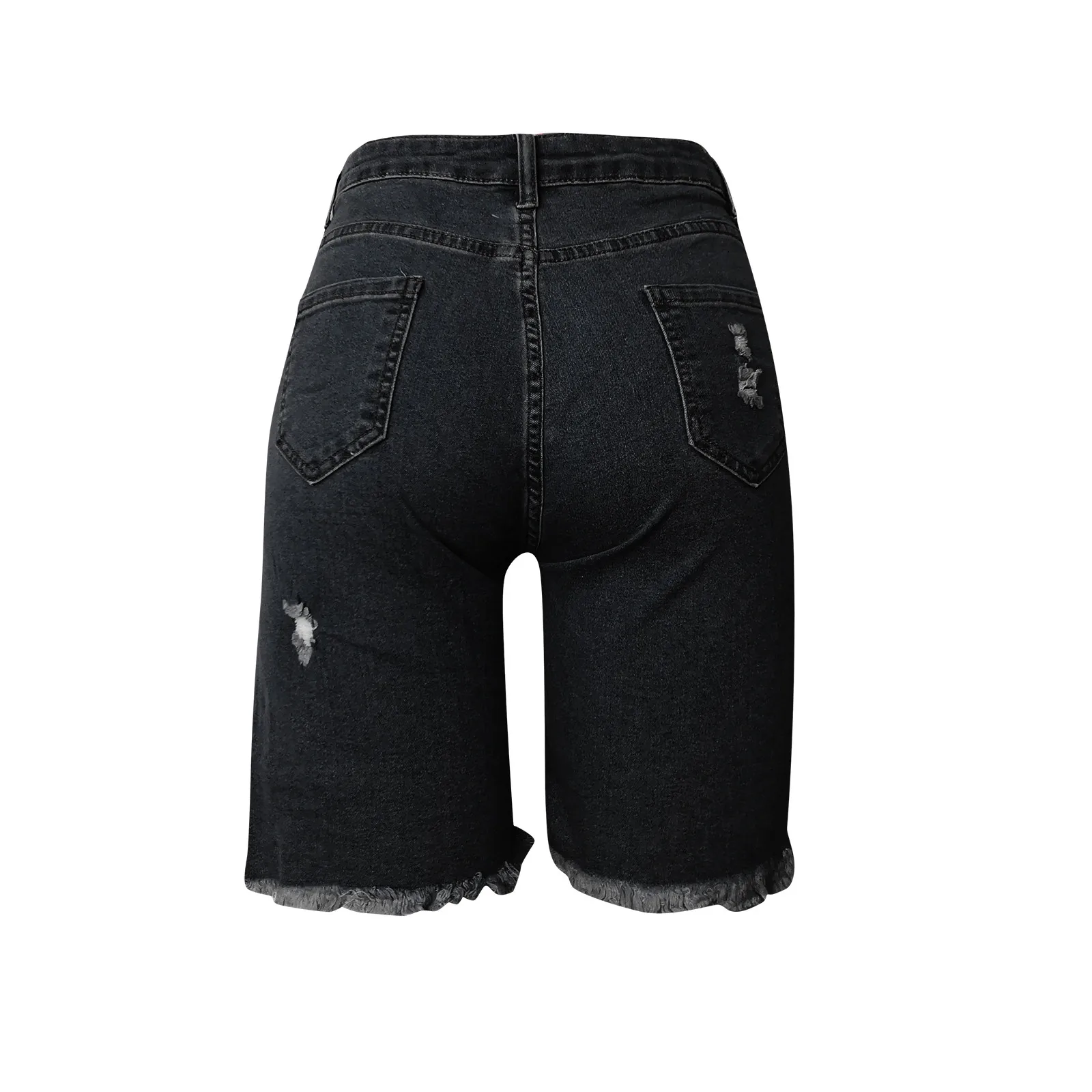 Шорты женские джинсовые с широкими штанинами повседневные приталенные Короткие
