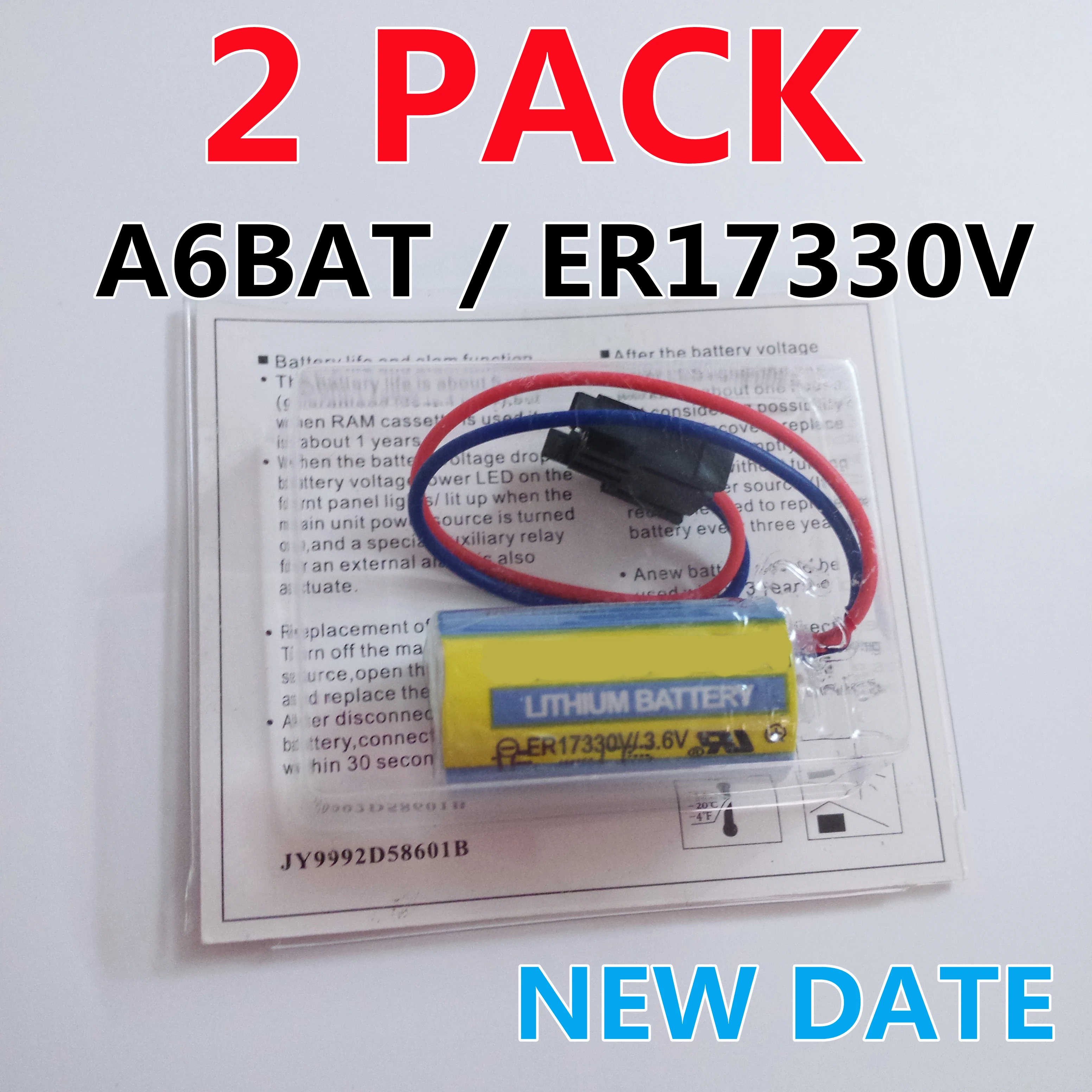 Оригинальные новые батареи ER17330V 3,6 V для сервопривода A6BAT PLC, 2 шт.