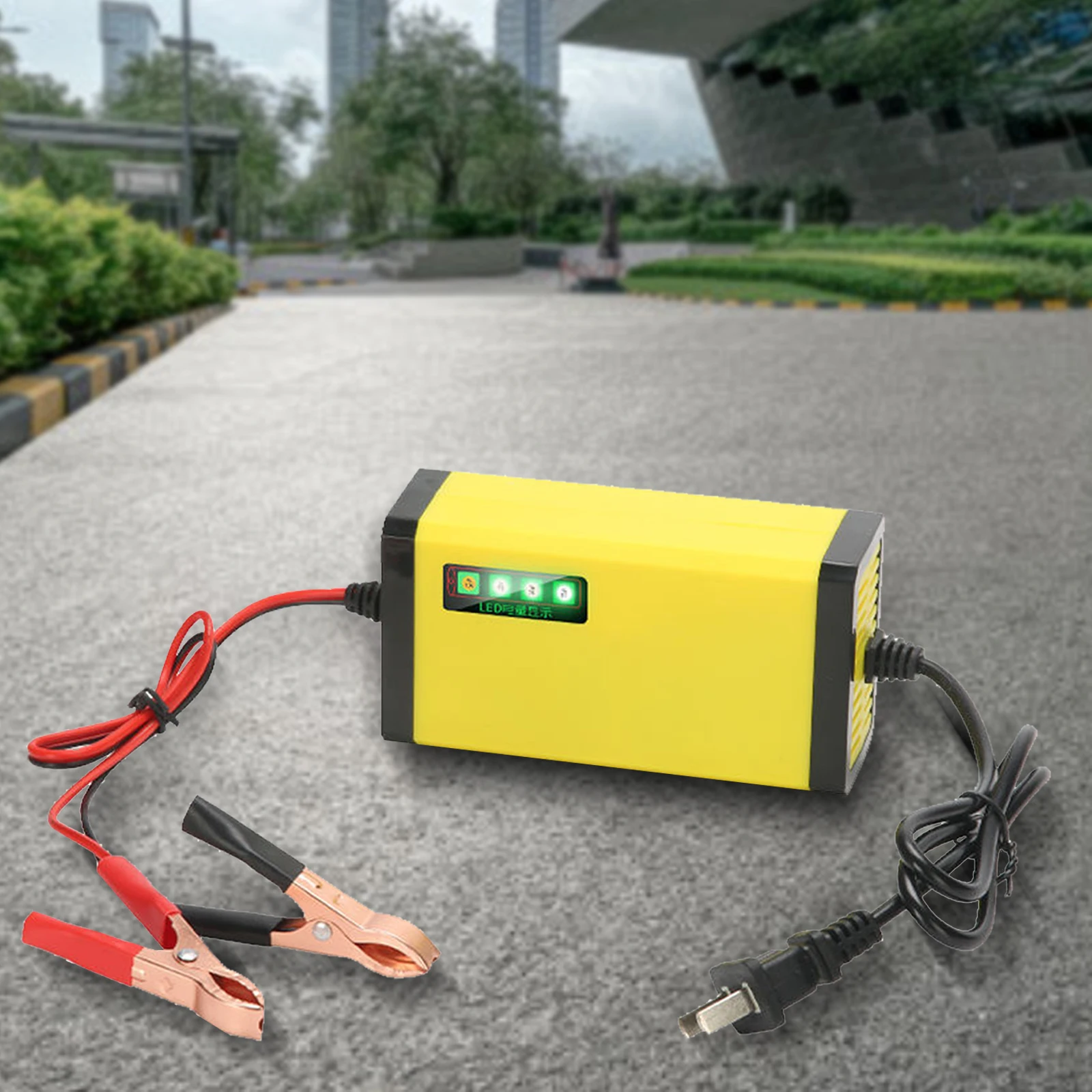 12V Motorcycle Car Battery Charger Full Automatic Battery-chargers AC 220V/110V LED Intelligent Auto Moto Fast Power Charging