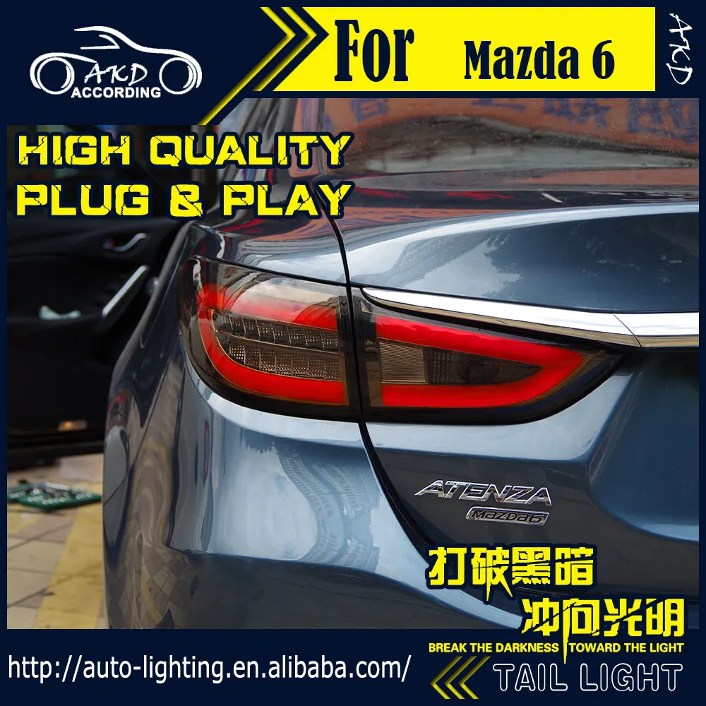 АКД стайлинга автомобилей хвост лампа для Mazda 6 LED светильник s Mazda6 Atenza