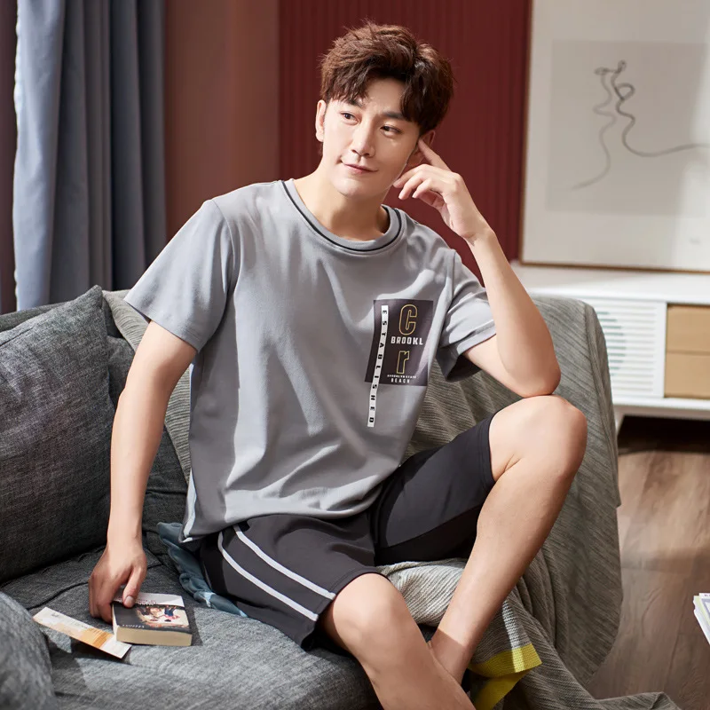 

Pajamas Method Summer New Products Youth Men Juvenile Short Sleeve Shorts Casual Comfortable Home Wear