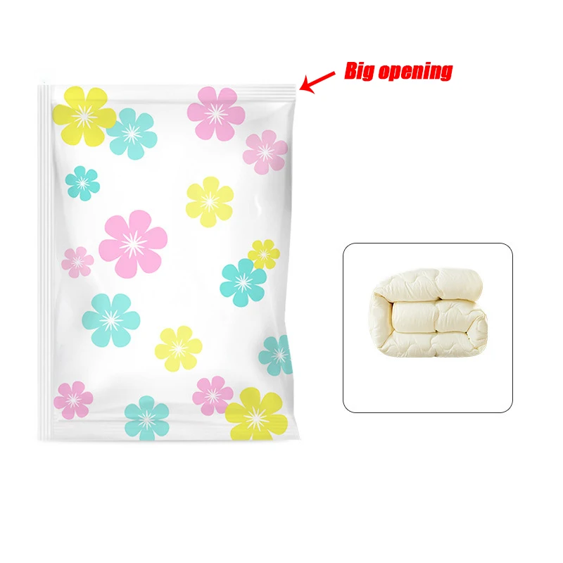 

2021New 2 Pcs-Set Vacuum Thicken Storage Bags Increase Ziplock Bag Compression With Travel For Clothes Pillows More Space Saver