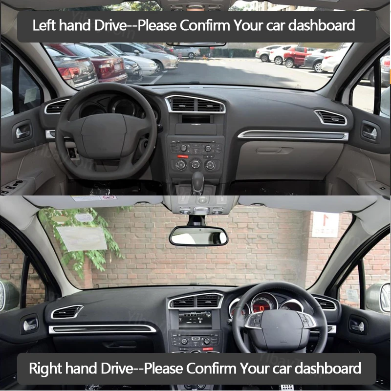 

For Citroen C4 MK2 2011-2018 Coupe Car Dashboard Cover Avoid Light Pad Instrument Platform Cover Mat Carpet Accessories