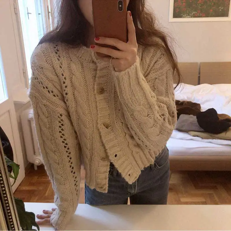 Богемный Вдохновленный 2019 женский кардиган свитер Трикотаж однобортный