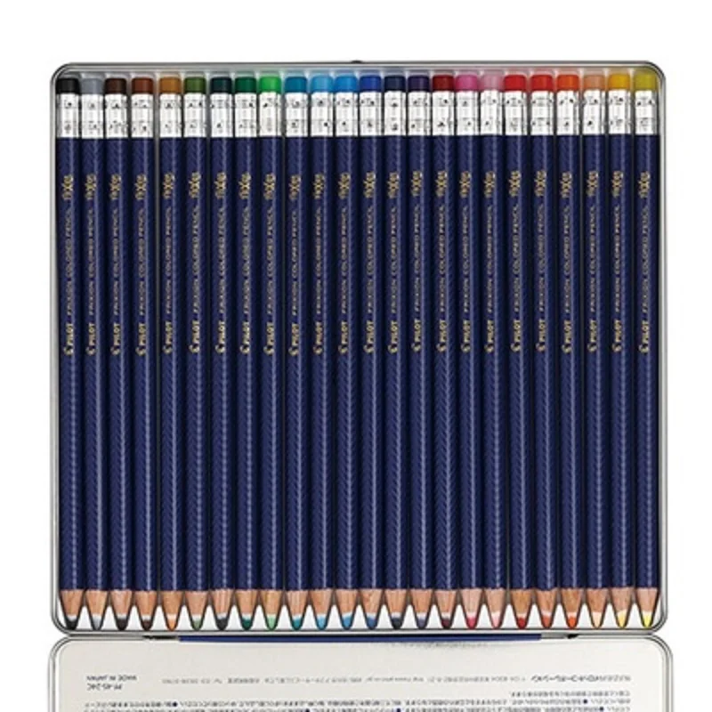 Pilot frixion colored pencil water soluble erasable color pencils 12 &24 iron box set