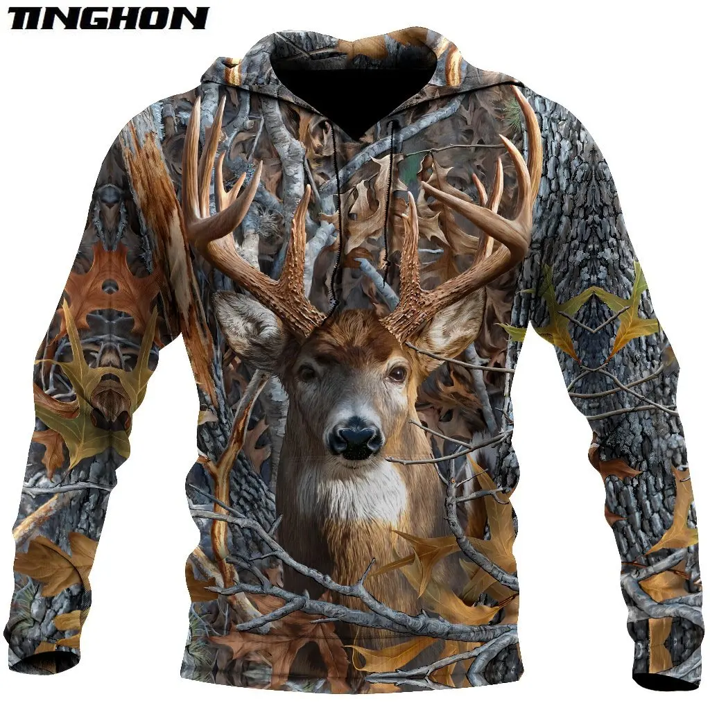 

Camo Deer Hunter 3D All Over Printed Mens hoodies and Sweatshirt Autumn Unisex zipper Hoodie Casual Sportswear XY154