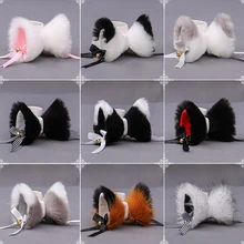 New Plush Cat Animal Furry Cat Ears Hairpins Sweet Fluffy Fox Ear Cosplay Hair Clips Party Performan