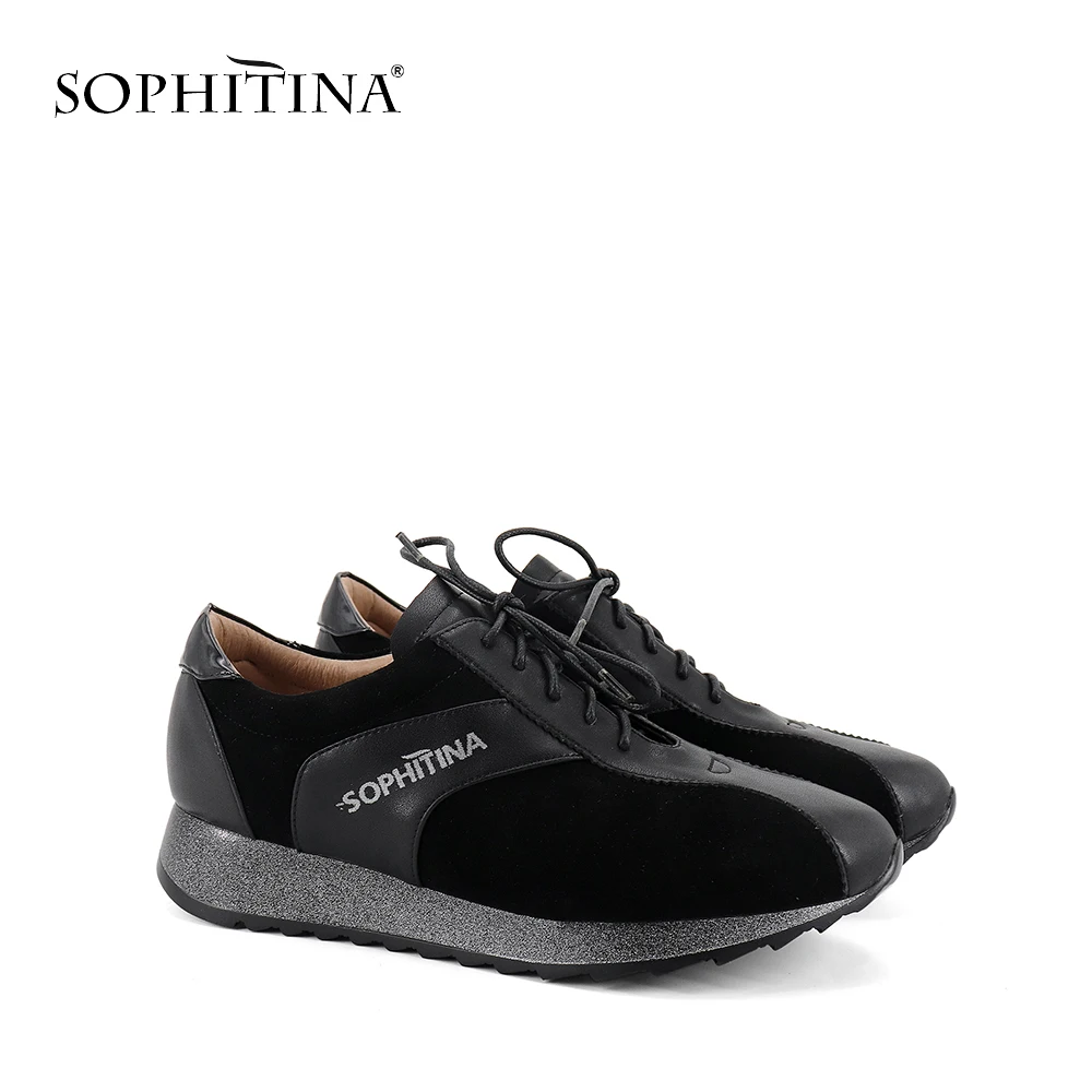 SOPHITINA/Женская обувь на плоской подошве со шнуровкой модная с острым носком для