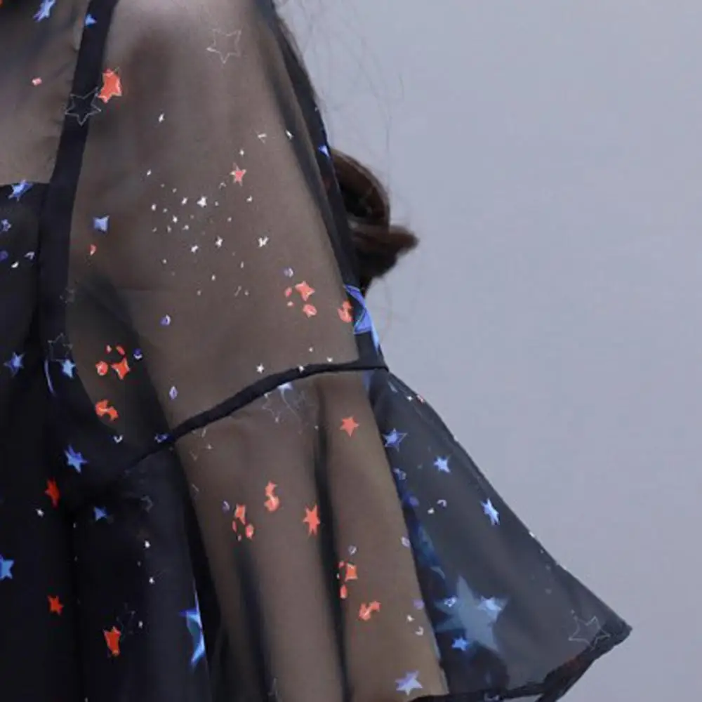 Тонкий осенне-зимнее платье принцессы с милым принтом для женщин 2019 повседневная