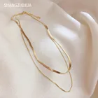 2021 высококачественные корейские Позолоченные изящные ювелирные изделия женские сказочные двойные цепочки ожерелья для женщин Подвеска Звезда Луна Подарки для мам