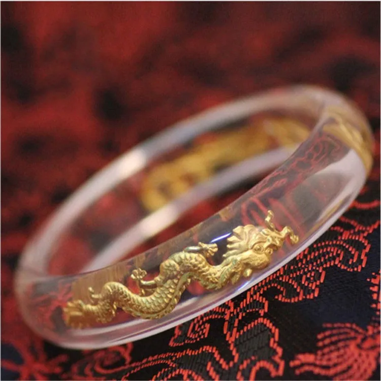 Браслет с натуральным кристаллом дракона Феникса 99 золотых Феникс Благоприятный