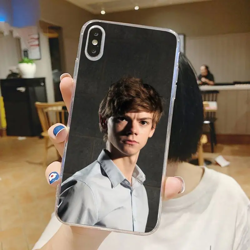 

Thomas Sangster British actors Phone Case Transparent for iPhone 6 7 8 11 12 s mini pro X XS XR MAX Plus