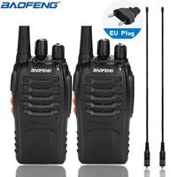 2Pcs Baofeng BF-888S Walkie Talkie UHF BF888S Handheld Radio 888S Comunicador Transmitter Transceiver  2pcs headset