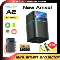wejoy dl a2 android 9 projector 4k mini portable battery wifi with hd in usb home theater screen share cast led
