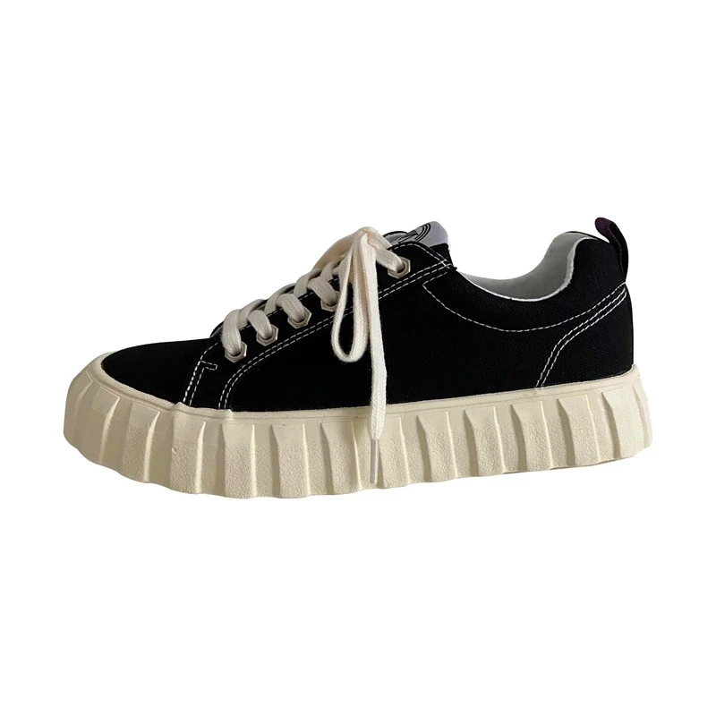 

Women Sneakers Canvas Shoes Ladies Fashion New Casual Flats Shoes Women's Platform Flats Comfort Vulcanized Shoes Korea Style