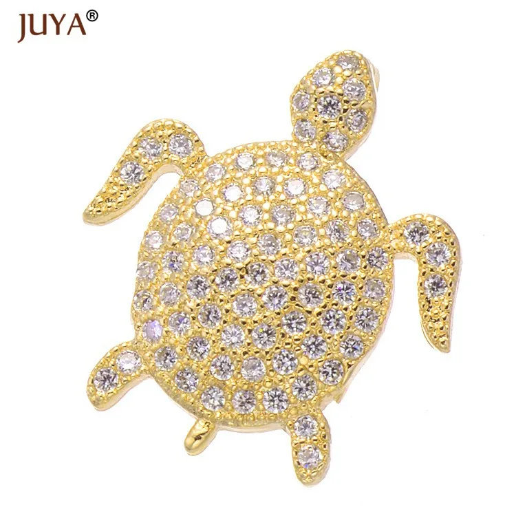 gold Juya Горячая Мода Подвески для изготовления ювелирных изделий милая Черепаха/медведь/Слон/лиса Животные Подвески модные подвески в виде сердечка с цветком - Окраска металла: gold