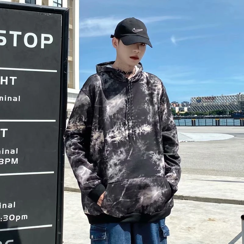 Галстук Краситель мужской худи свитшот Harajuku Толстовка с капюшоном мужская