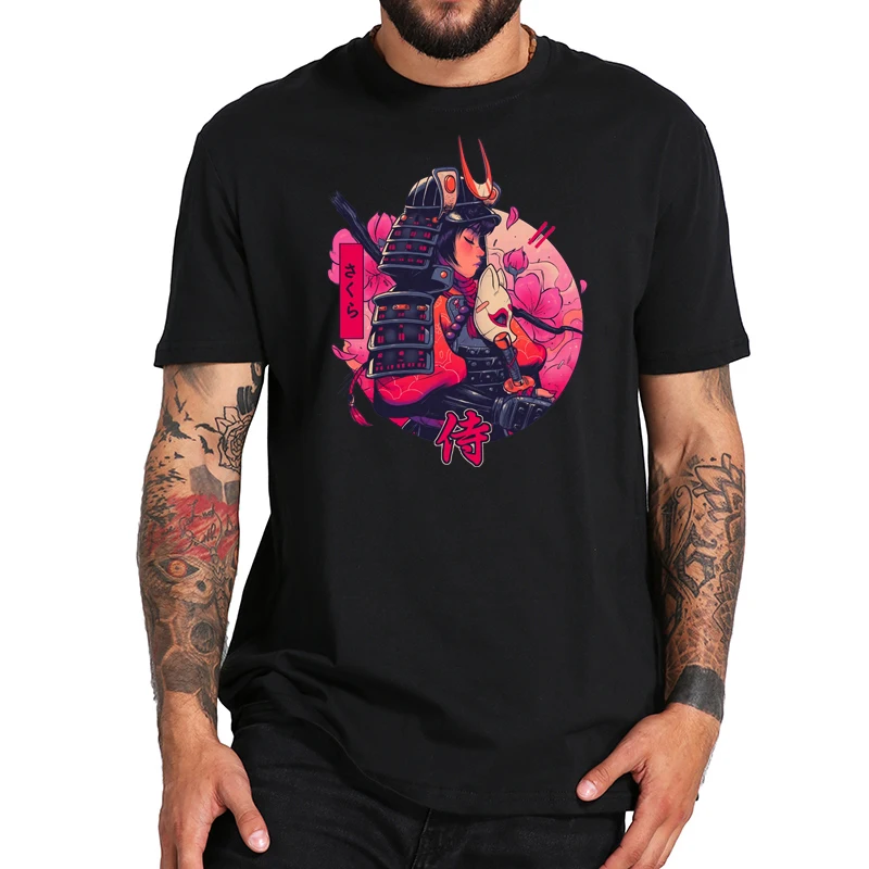 

Samurai Tshirt Japanese Culture Graphic Short Sleeve Tee Shirt Cotton DTG Print Breathable Tops Homme