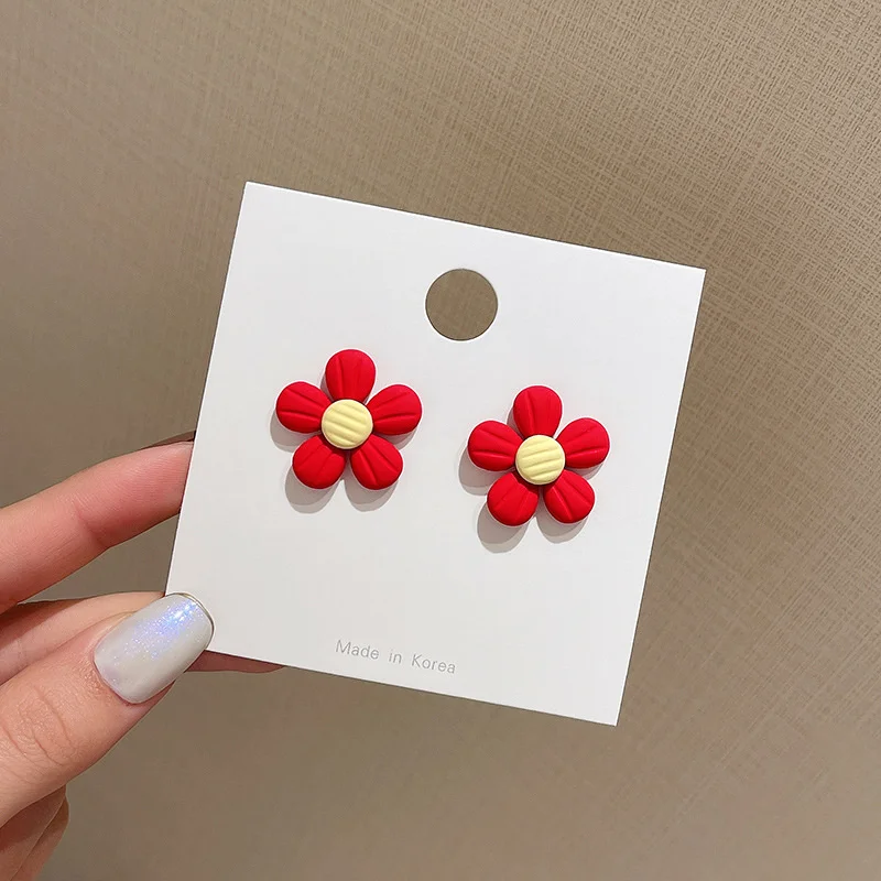

Flower Lovely Flower Silver Needle 2021 Bohemia Wholesale Earrings for Girls Luxurious Wedding