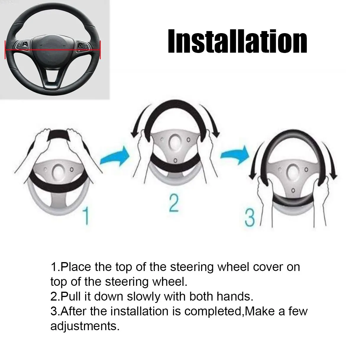 

Car Steering Wheel Covers Soft Leather Elastic Auto Steering Wheel Protector Anti Slip Car Decoration Car Accessories 38CM