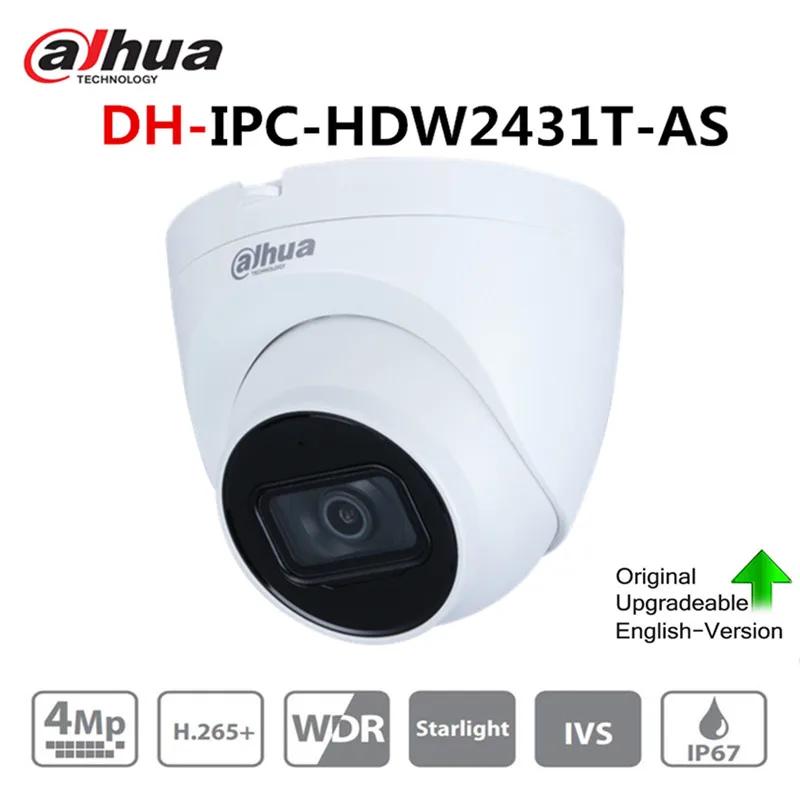 IP-камера Dahua английская версия 4 МП WDR ИК глазное яблоко сетевая IPC-HDW2431T-AS замена